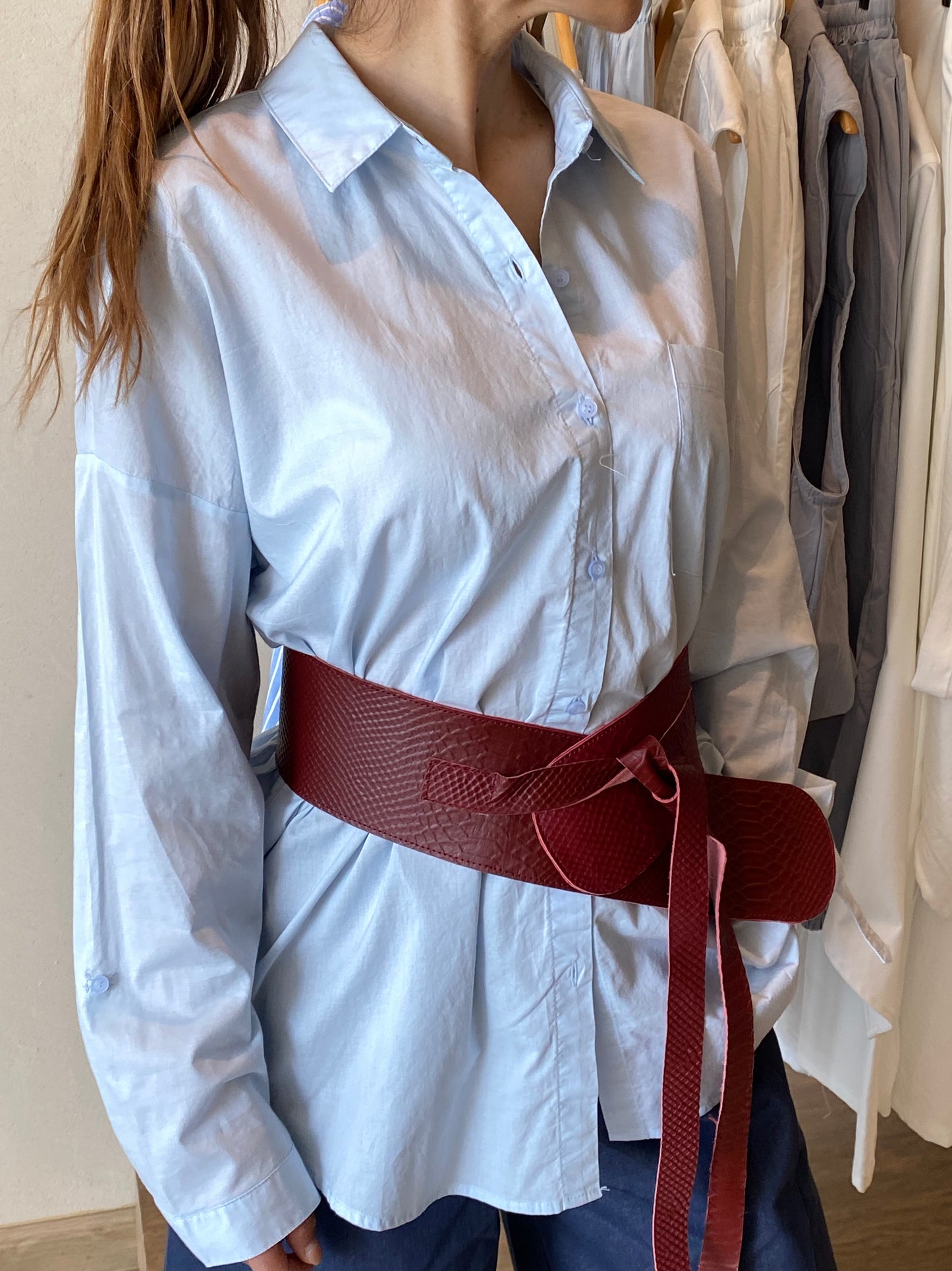 Cinto Piel Víbora sin Hebilla