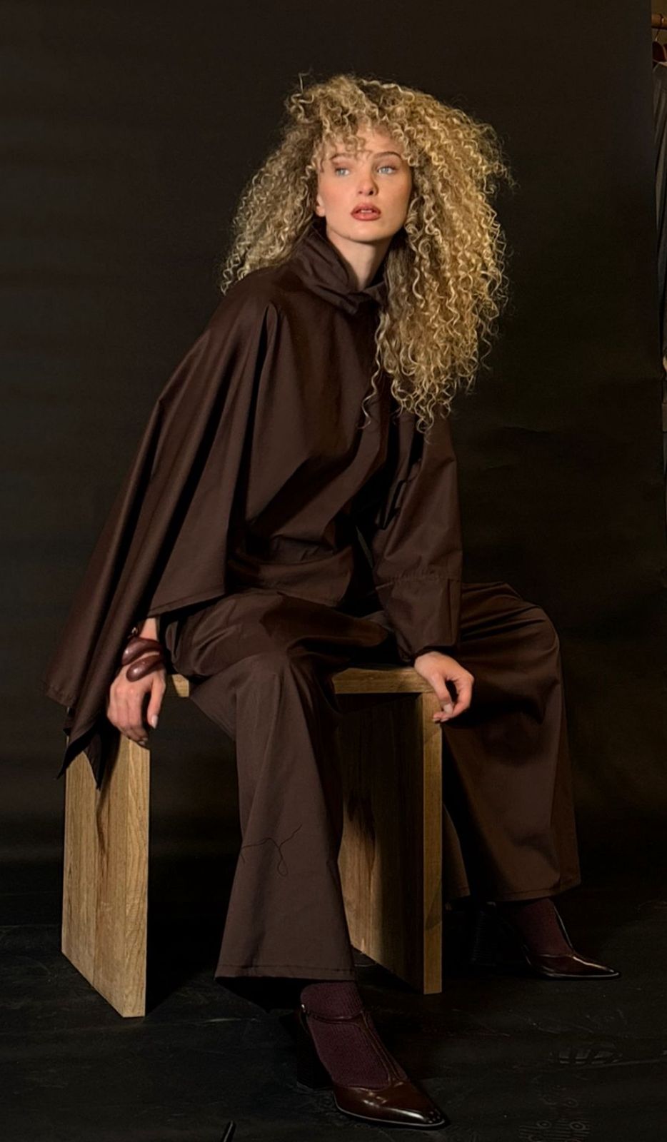 Capa una manga Popelina Café