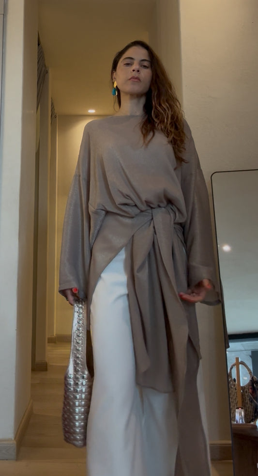 Blusón Cobre Cinto Largo