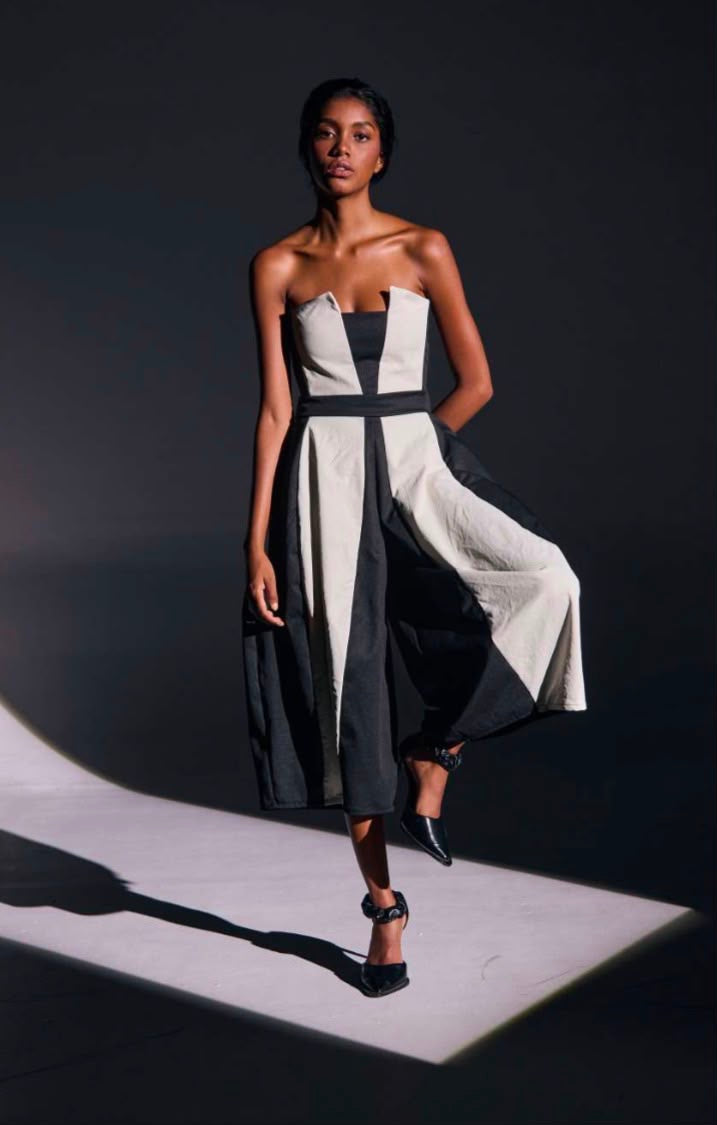 Jumpsuit Strapless Bicolor S21 09-26