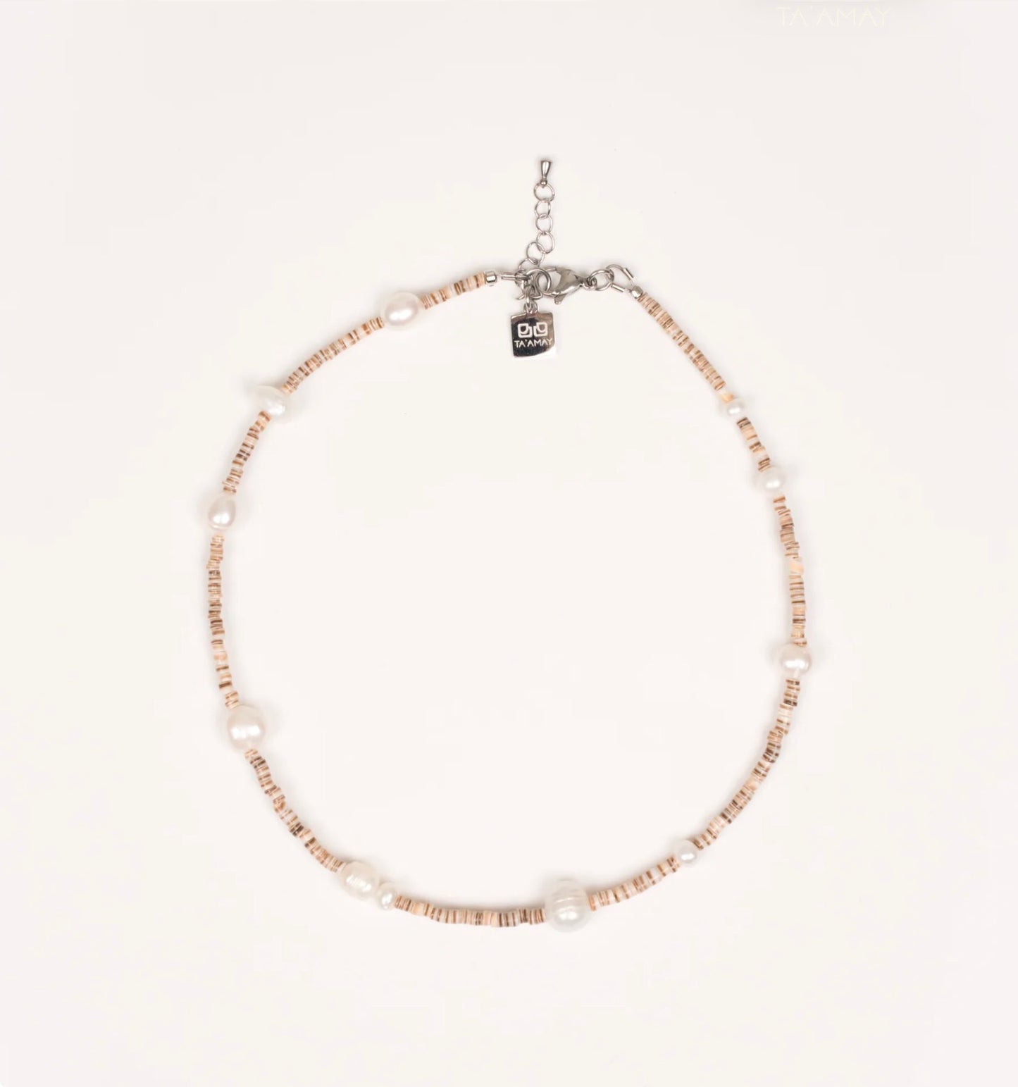 TA Collar Concha Heishi con Perlas