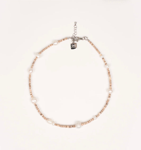 TA Collar Concha Heishi con Perlas