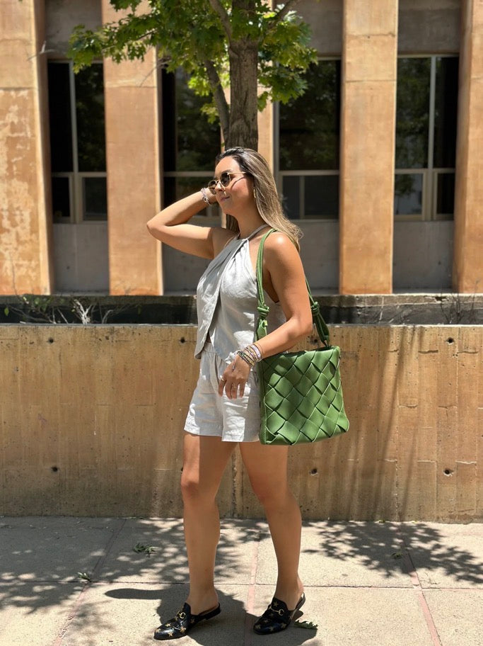 PV Bolsa trenza rombos