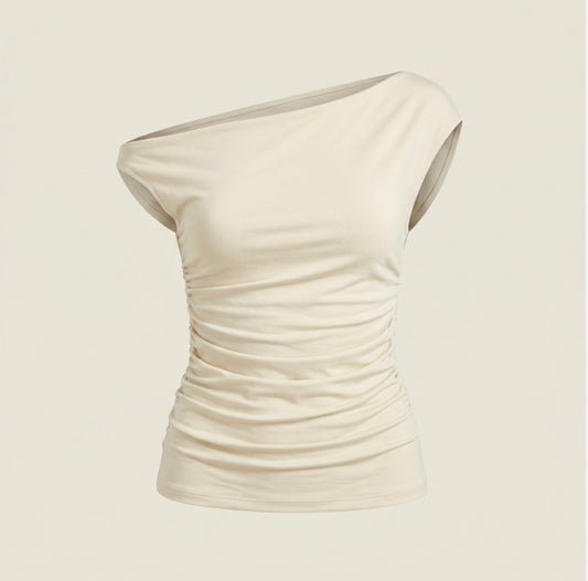 Blusa Fluida Un Hombro Versátil SC 05-26