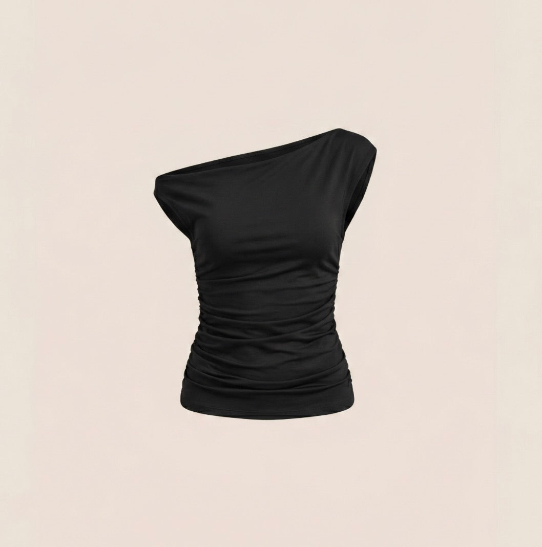 Blusa Fluida Un Hombro Versátil SC 05-26